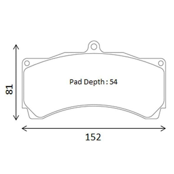 WinmaX W1 Street Performance Brake Pads AP Racing 6 pot RD54