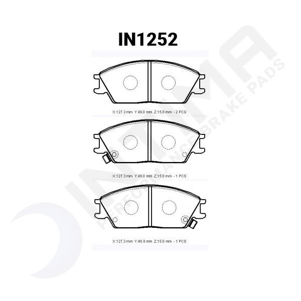 Hyundai Excel x3 Race Brake Pads Intima RR Front