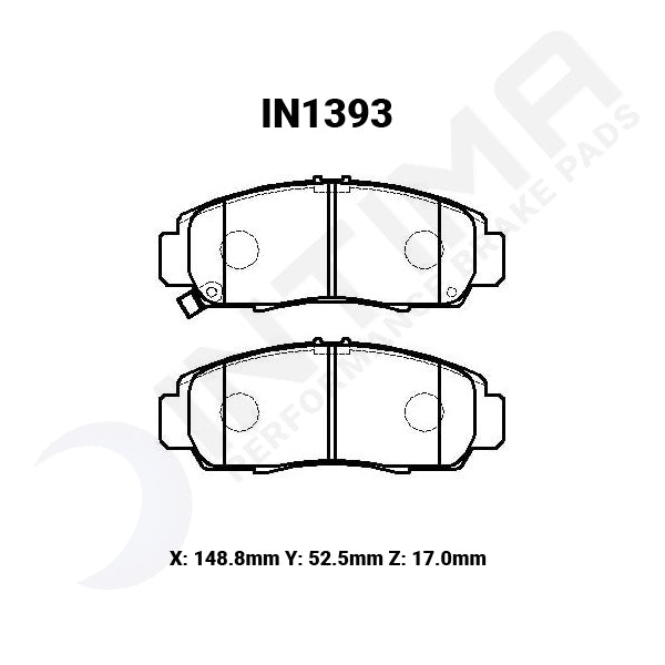 Honda Accord 2003-2008 Accord Euro CL7/CL9 IN1393 Intima SR Front