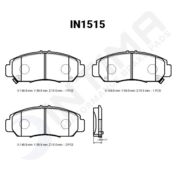 Honda Civic 2006-2011 FD1/FD2 IN1515 Intima SR Front