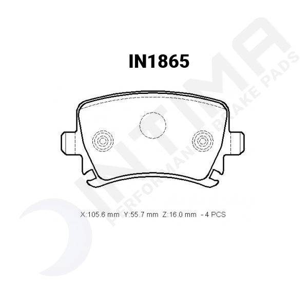 Volkswagen 2008-2013 Mk6 R IN1865 Intima SR Rear
