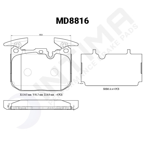 BMW M Series 2015+ M2/M3/M4/M135i/M140i IN8816 Intima SR Front