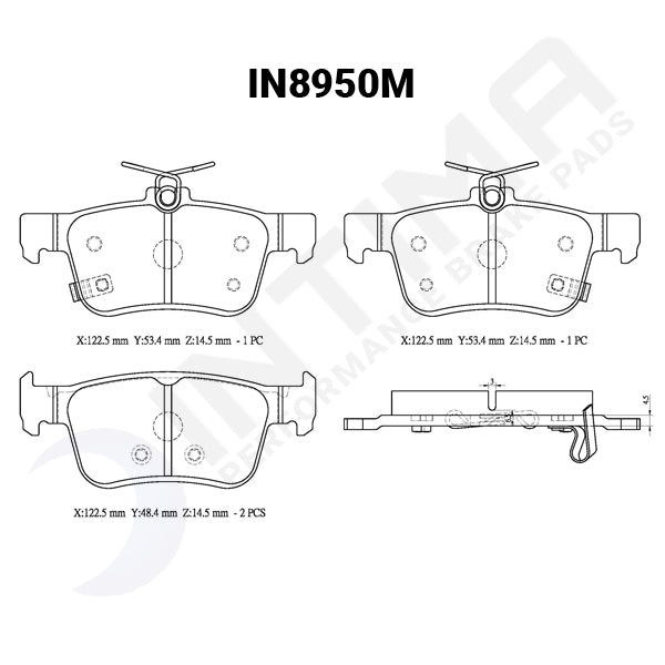 Honda Civic 2017+ FK8 Type R IN8950 Intima SR Rear