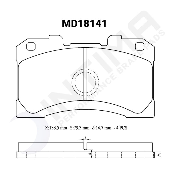 Yaris GR Race brake pads Intima RR
