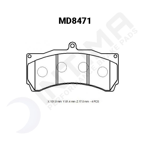 Front 6 pot caliper MD8471 Intima SR Front