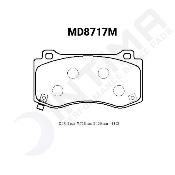 Jeep Grand Cherokee 2005 - 2011 4.7 V8, 5.7 V8, SRT-8 6.1 V8 MD8717 Intima SR Front
