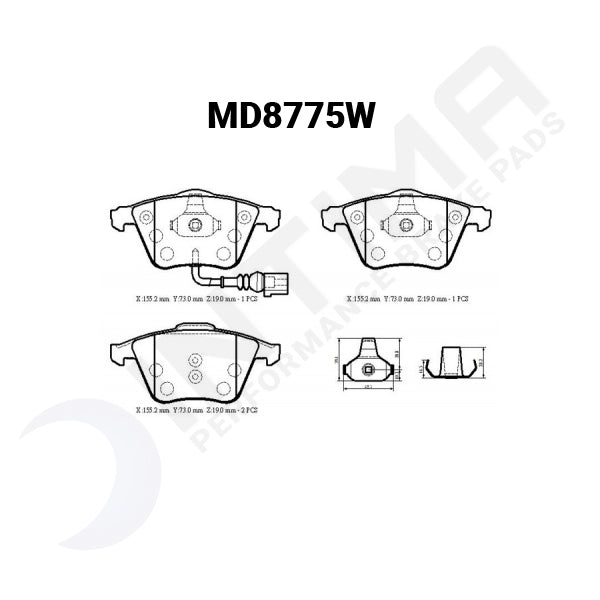 Audi S3 2006-2012 8P MD8775W Intima SR Front