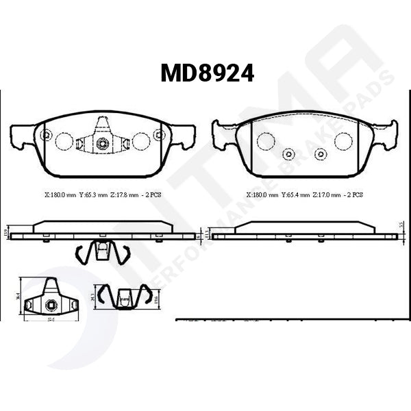 2013-2018 Ford Focus ST Mk3 MD8924S Intima SR Front