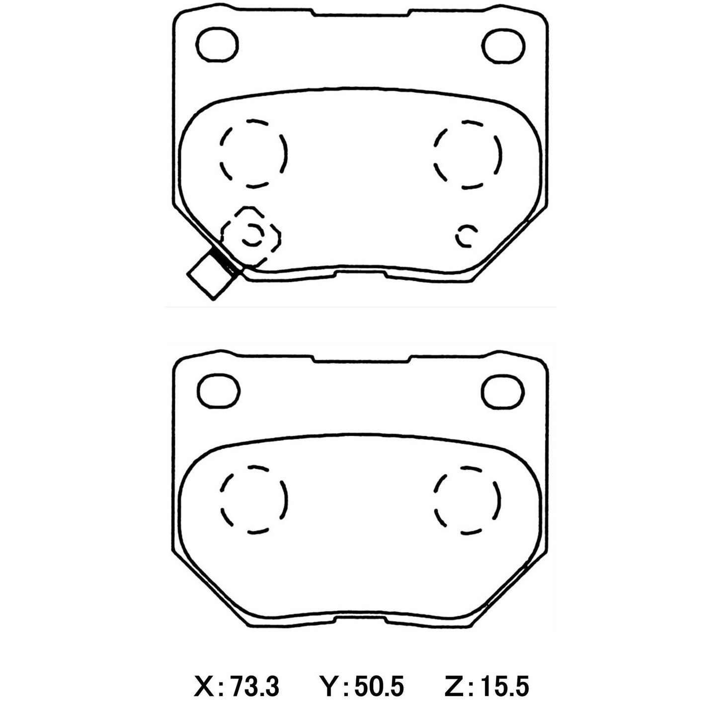 WinmaX W1 Street Performance Brake Pads Subaru WRX / Nissan 300ZX / Skyline Turbo Rear