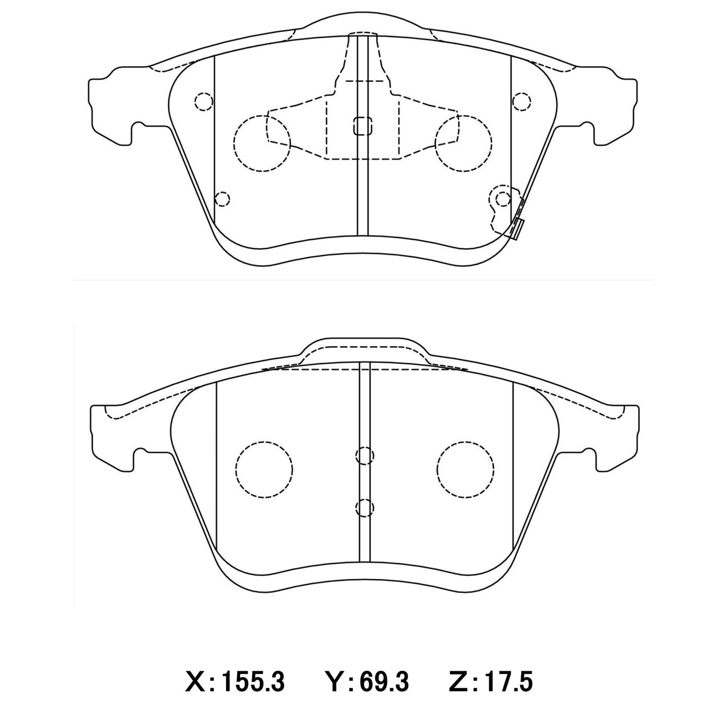 WinmaX W1 Street Performance Brake Pads Mazda 3 MPS (BK,BL) / Ford Focus XR5 Front