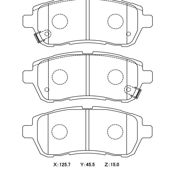 WinmaX W5 Performance Trackday Brake Pads Mazda 2 (DE) / Ford Fiesta (WS, WT, WZ) / Suzuki Swift Front