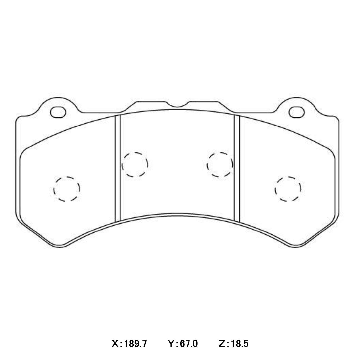 Circo S88 Performance Trackday Brake Pads Nissan GTR35 / Jeep SRT – alternate view