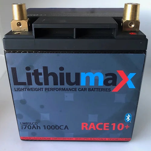 Lithiumax Carbon Series RACE10+ Bluetooth Battery