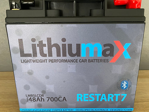 For up to 3.5L Engines Lithiumax RESTART7 Bluetooth 700CA ULTRA-LITE Engine Starter Battery