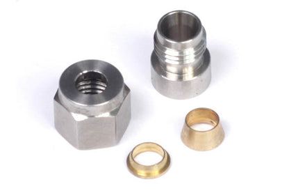 Haltech 1/4 inch Stainless Steel Weld-on Kit with nut and ferrule