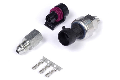 Haltech 250 PSI "TI" Fuel/Oil/Wastegate Pressure Sensor with -4 AN adaptor, Thread 1/8 NPT