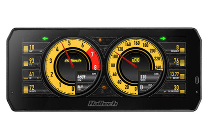 Haltech uC-10 10-inch digital dash display front view showing race gauge layout – HT-068000