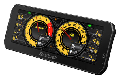 Haltech uC-10 digital dash angled profile view with slim casing