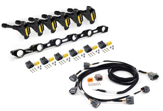 Haltech R35 Coil Conversion Kit for Toyota JZ- Includes bracket , coils, connectors and harness