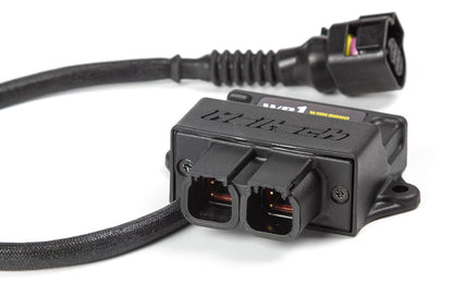 Haltech WB1 CAN wideband controller unit close-up with cable ports