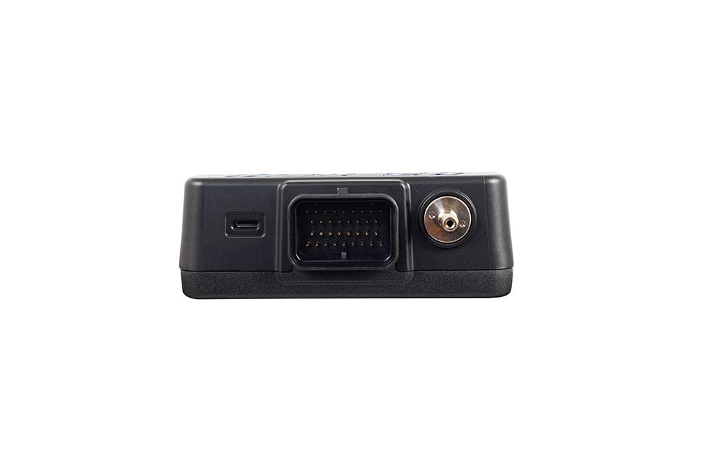 Haltech Nexus T2 ECU shown with supplied cable and mounting hardware