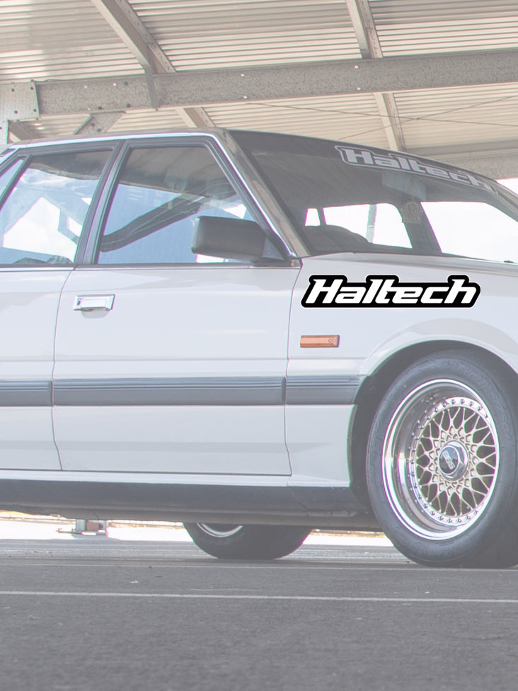 Haltech Logo Sticker Black and White