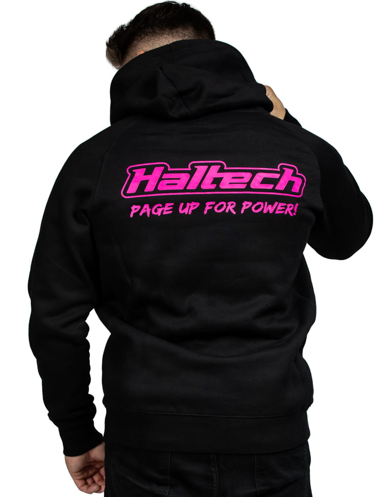 Haltech "Classic" Hoodie Black Pink