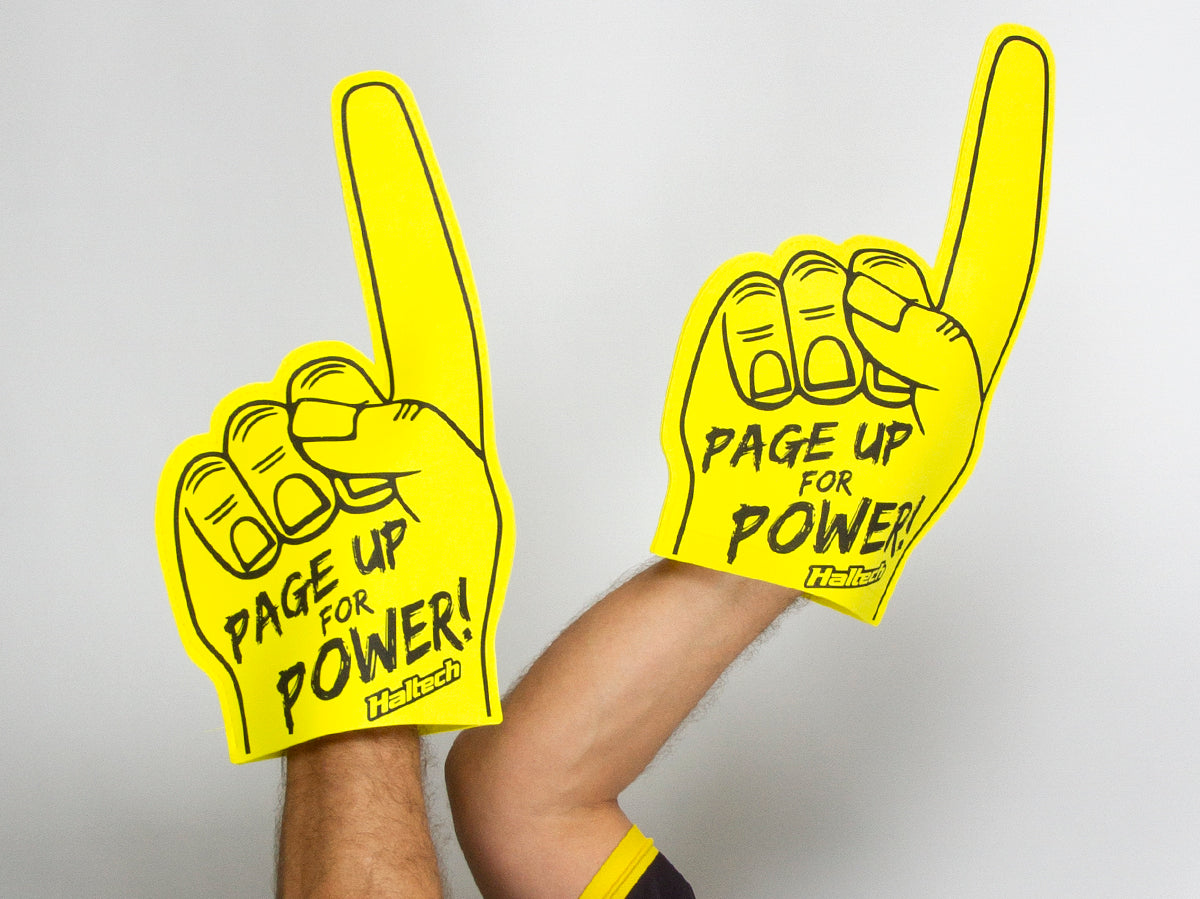 Haltech "Page Up for Power" Foam Finger