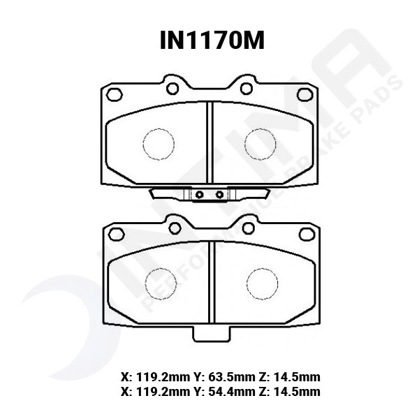 Subaru Impreza WRX STi 1999-2001 GC8 4 Pot front / 1 Pot rear IN1170 Front Intima SS