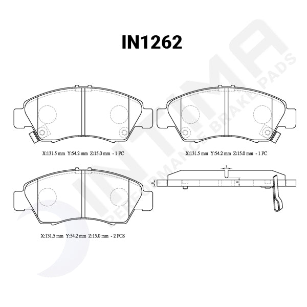 Honda Jazz 2003-2007 GD GLi, Vti  IN1262 Intima SR Front