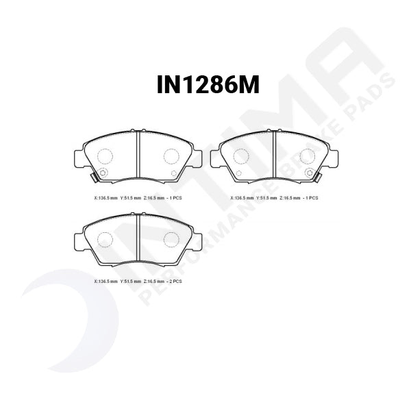 Honda CRX 1992-1998 1.6 IN1286 Front Intima SS