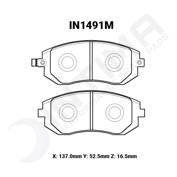 INTIMA SR FRONT BRAKE PADS – 86 GT/GTS, GR86, BRZ, WRX 08-14, FORESTER 02-13