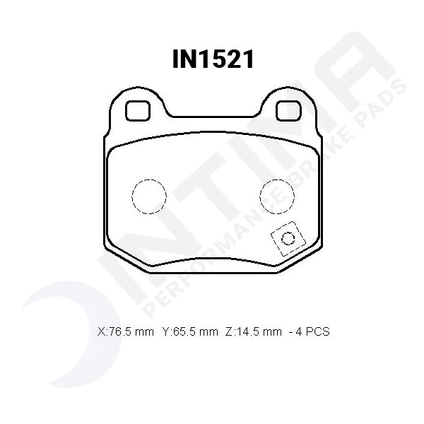 Mitsubishi Lancer 2003-2008 Evolution 5,6,7,8,9 (Brembo caliper)    IN1521 Rear Intima SS