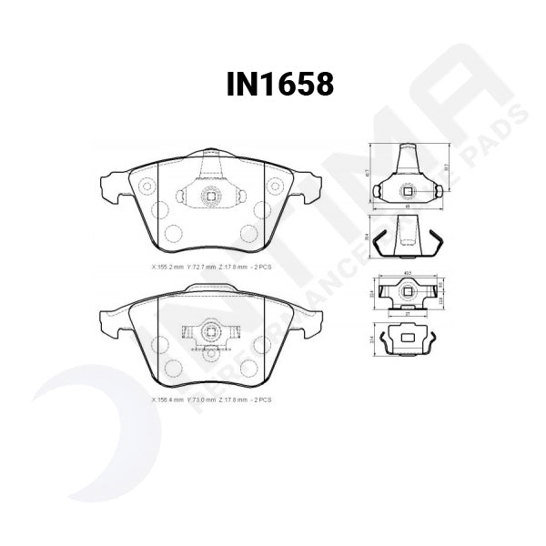 Focus  2008 - 2011 XR5 Turbo  IN1658 Intima SR Front