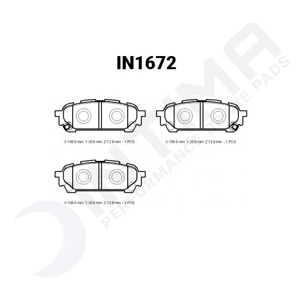 Subaru Liberty 2006-2009 GT 2.5 Turbo SPEC B    IN1672 Rear Intima SS