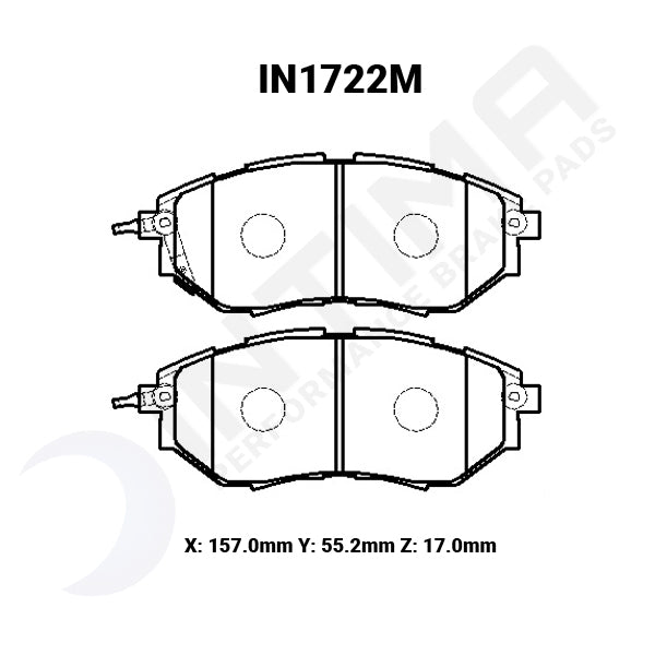 Subaru Liberty 2004-2009 GT 2.0 & 2.5 Turbo  IN1722 Intima SR Front