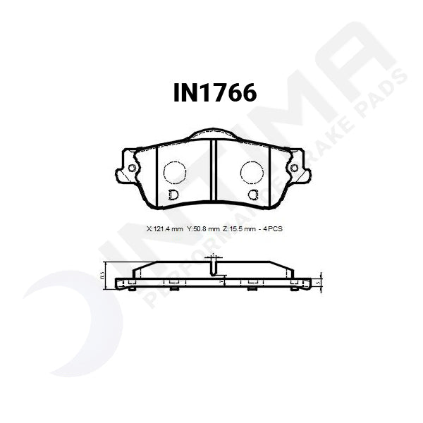 Holden  2010 - 2013 VE Redline Series (Front Brembo Caliper)  IN1766 Intima SR Rear