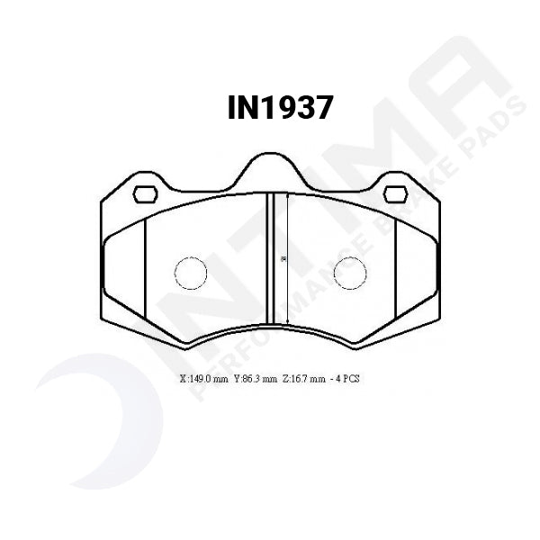 Holden HSV AP Racing option 2000 - 2006 VX, VY, VZ FRONT 350mm rotor AP Racing 4 Piston option  IN1937 Intima SR Front