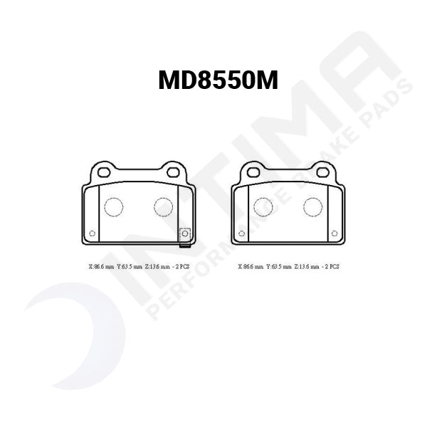 Mitsubishi Lancer 2008+ Evolution X  MD8550 Intima SR Rear