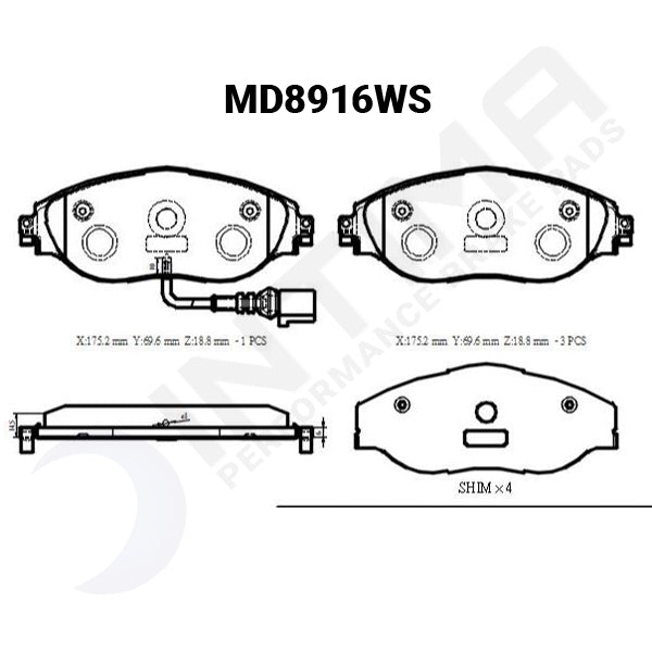 Audi S3 2013+ 8V  MD8916WS Intima SR Front