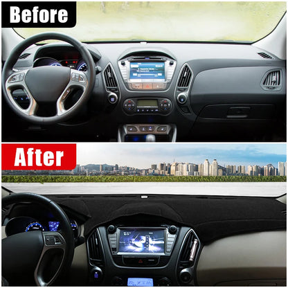 For Hyundai IX35 LM 2010 2011 2012 2013 2014 Car Dashboard Cover Sun Shade Mats Instrument Panel Carpets Protective Accessories