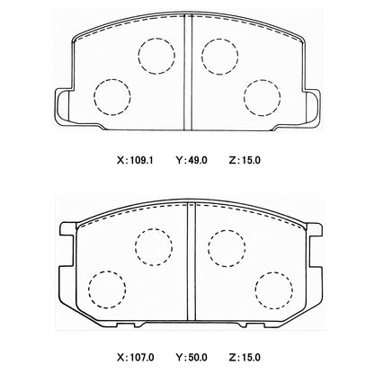 WinmaX W3 Performance Trackday Brake Pads Toyota Levin AE86 Front