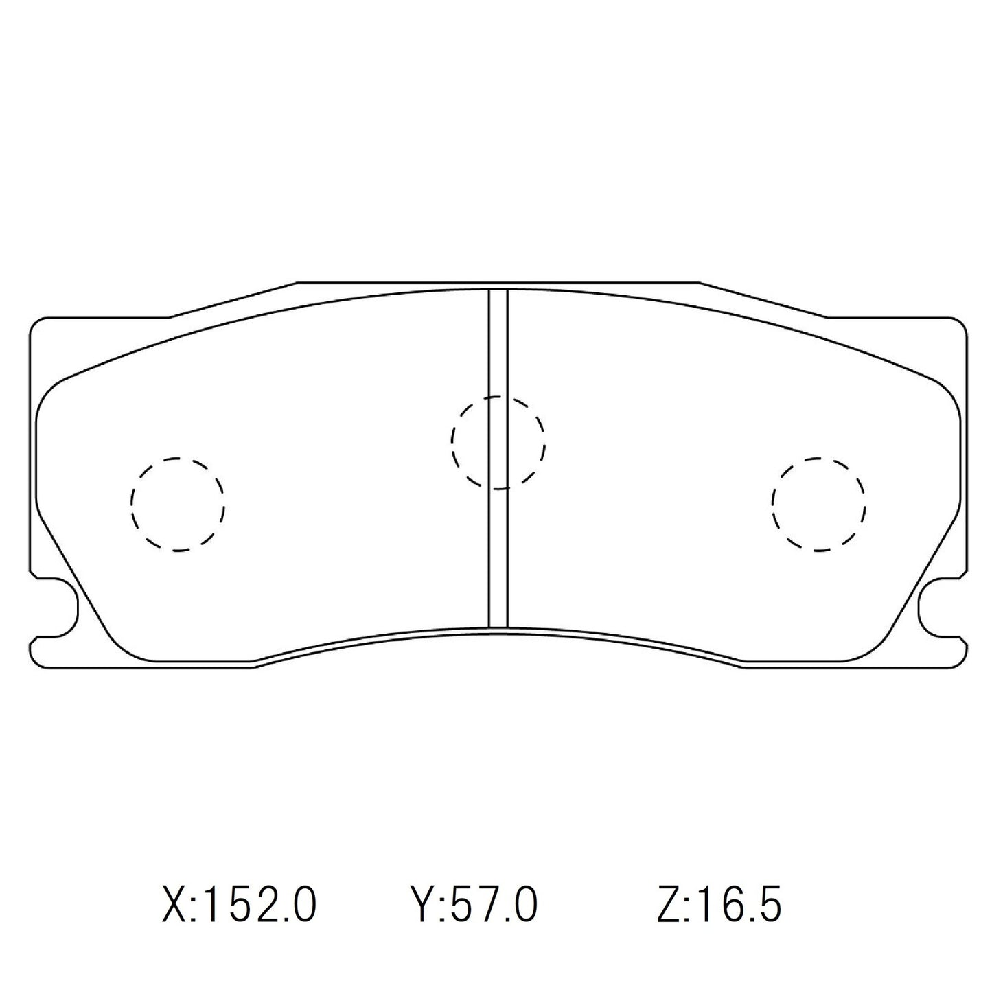 WinmaX W3 Performance Trackday Brake Pads Alcon CAR97 Mono6 (with bottom tabs) Front