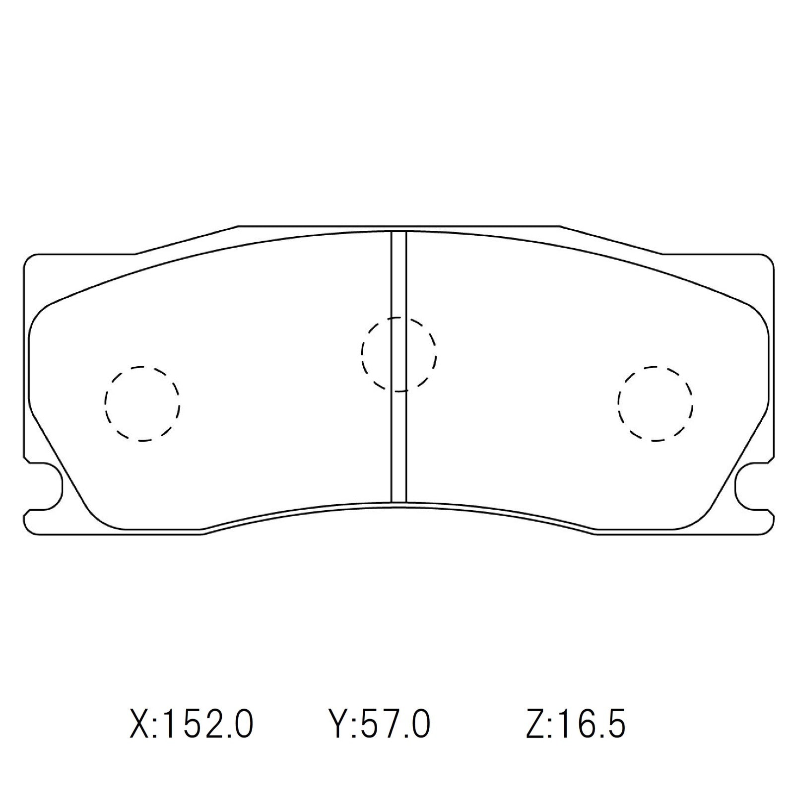 WinmaX W3 Performance Trackday Brake Pads Alcon CAR97 Mono6 (with bottom tabs) Front