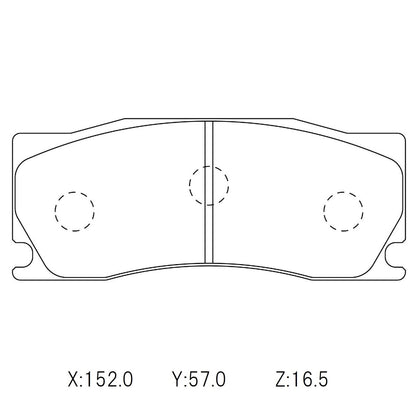 WinmaX W3 Performance Trackday Brake Pads Alcon CAR97 Mono6 (with bottom tabs) Front