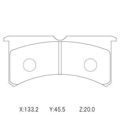 WinmaX W3 Performance Trackday Brake Pads Wilwood Superlite 7416 & 7420 - Saloon car racing 