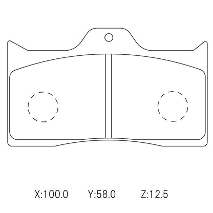 WinmaX W3 Performance Trackday Brake Pads Wilwood Forged Dynalite 7112 plate