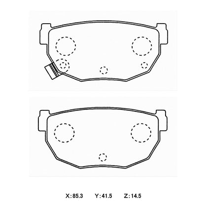 WinmaX W1 Street Performance Brake Pads Nissan Silvia 180SX / 200SX / 300ZX – REAR