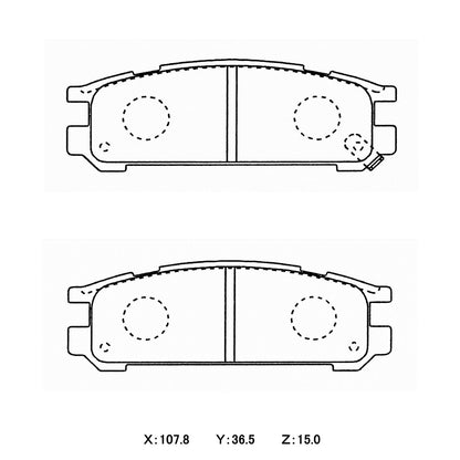 WinmaX W1 Street Performance Brake Pads Subaru Impreza / WRX / Liberty / Outback / SVX Rear