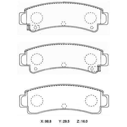 WinmaX W3 Performance Trackday Brake Pads Nissan Pulsar N14 REAR